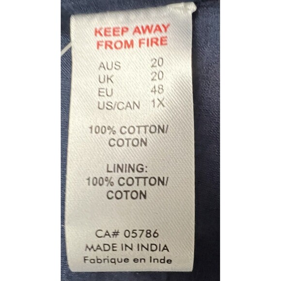 Orientique Naturally Australian Cotton Womens 1X Blazer Jacket Art To Wear Boho - Picture 14 of 15